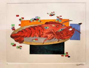 Guillaume-LANDEMAINE-4-Variation-sur-la-toile-de-Franz-Sniders-NATURE-MORTE-DE GIBIERS-de-volailles-et-de-fruits-gravure-25x30cm