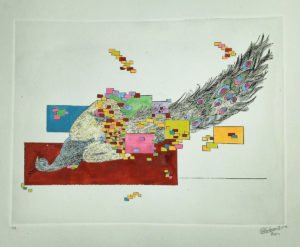 Guillaume-LANDEMAINE-5-Variation-sur-la-toile-de-Franz-Sniders-NATURE-MORTE-DE GIBIERS-de-volailles-et-de-fruits-gravure-25x30cm